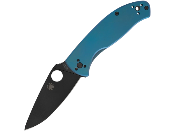 Spyderco Tenacious з чорним лезом та синьою титановою ручкою