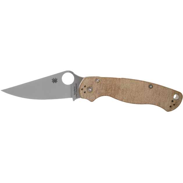 Spyderco Para Military 2 з лезом CRU-WEAR та коричневою ручкою Micarta