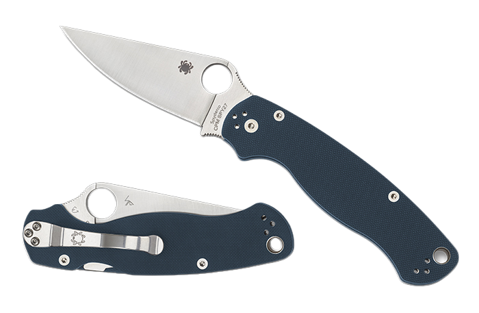 Spyderco Para Military 2 з синім G10 руків'ям та лезом CPM SPY27