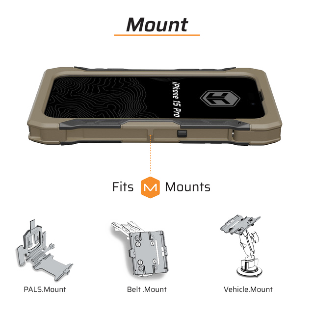 Чохол для iPhone 15 Pro з військовими кріпленнями