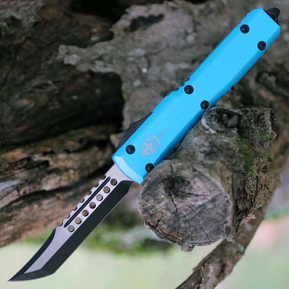 Ніж Microtech Ultratech Hellhound SS OTF з Teal алюмінієвою рукояткою