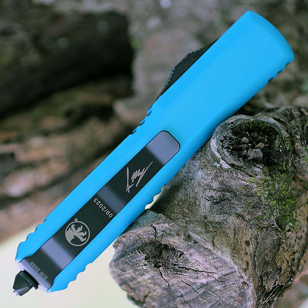 Ніж Microtech Ultratech Hellhound SS OTF з Teal алюмінієвою рукояткою