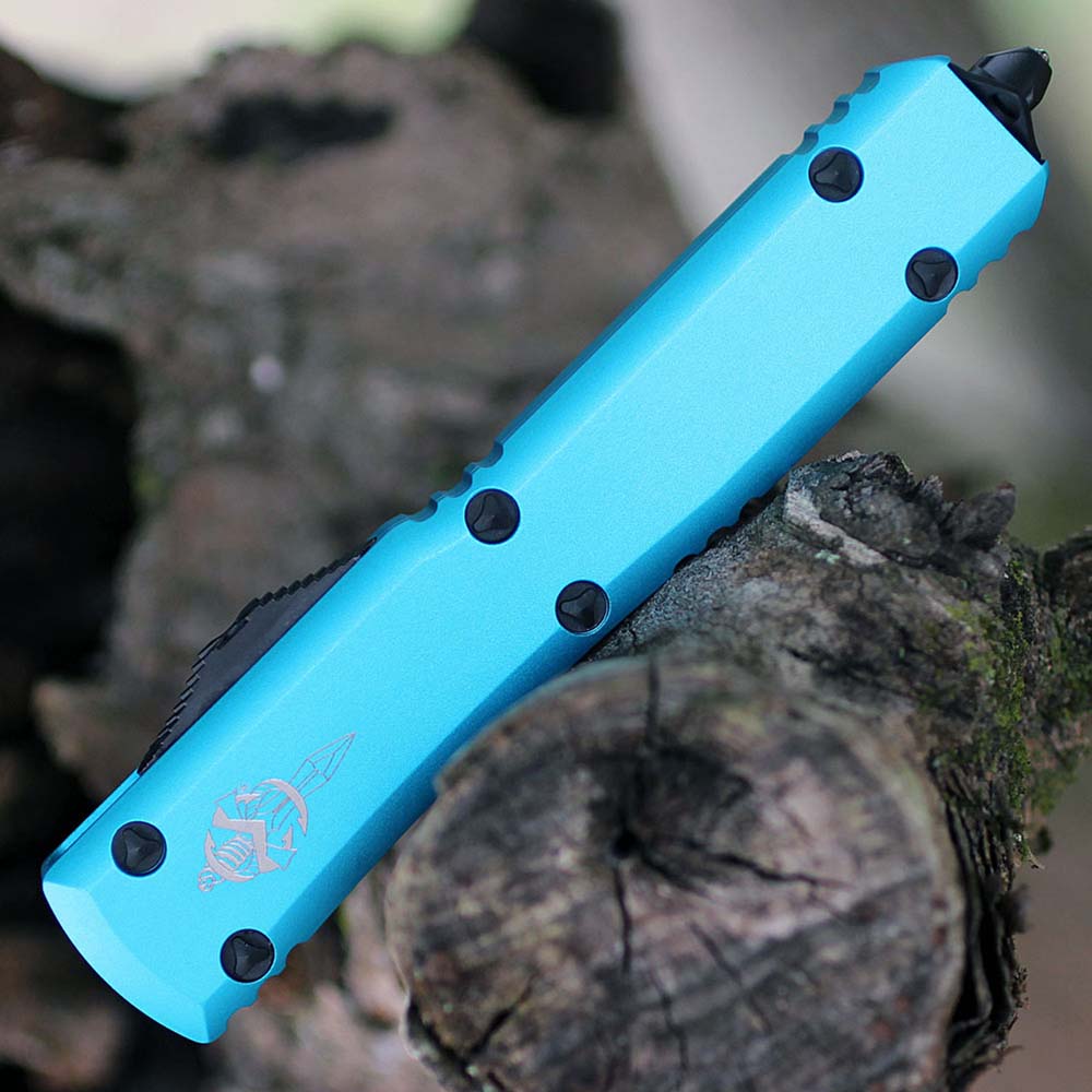 Ніж Microtech Ultratech Hellhound SS OTF з Teal алюмінієвою рукояткою