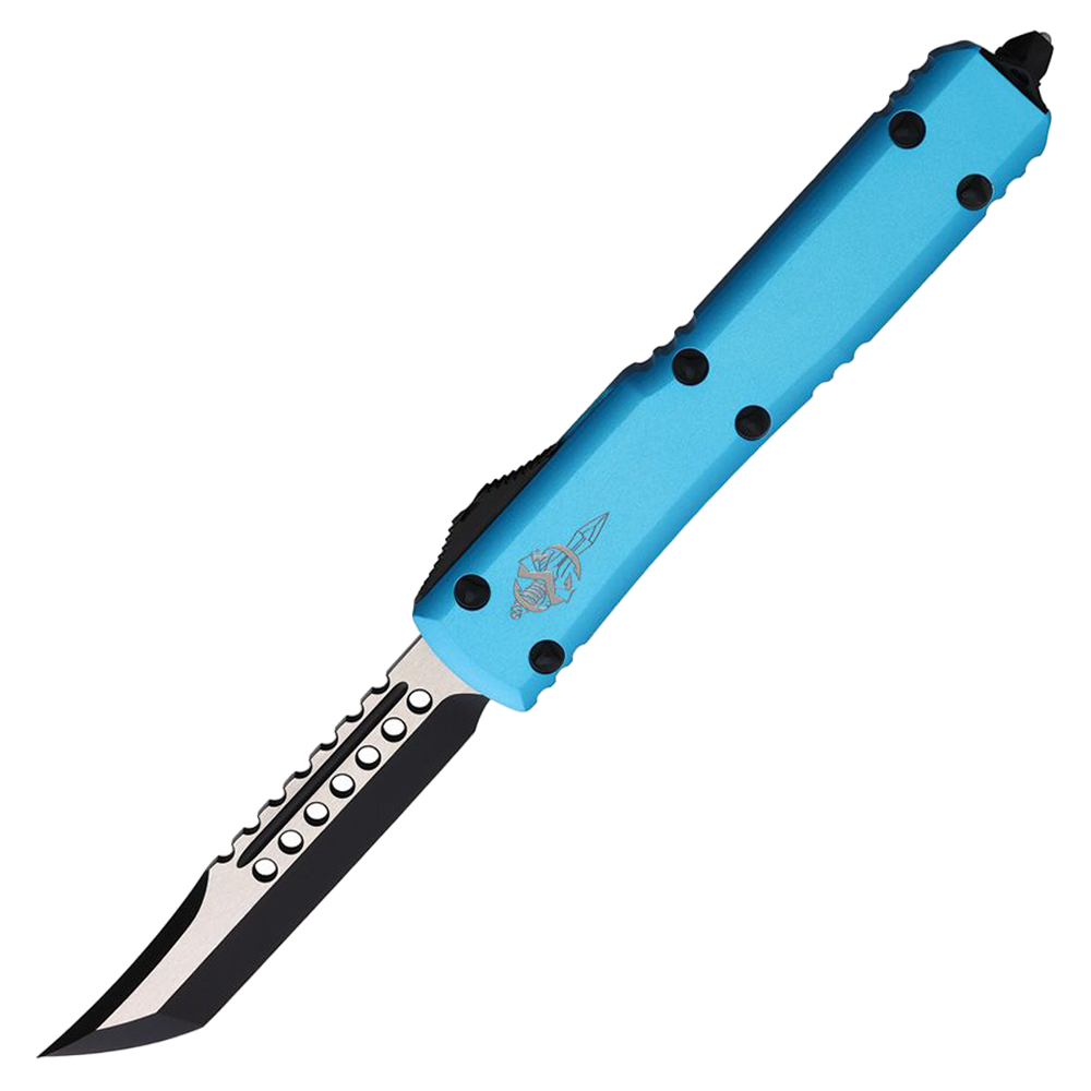 Microtech Ultratech Hellhound SS - вид з боку з двостороннім клинком