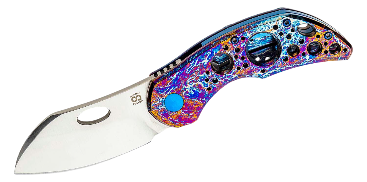 Складаний ніж Olamic Busker Largo з фінішем Acid Rain / Entropic