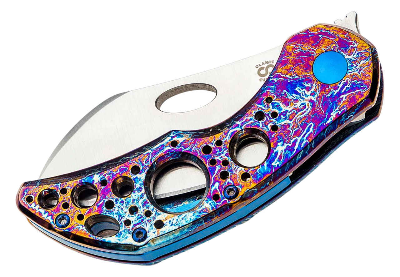 Преміальний EDC ніж Olamic Cutlery Busker Largo з титановою рукояткою