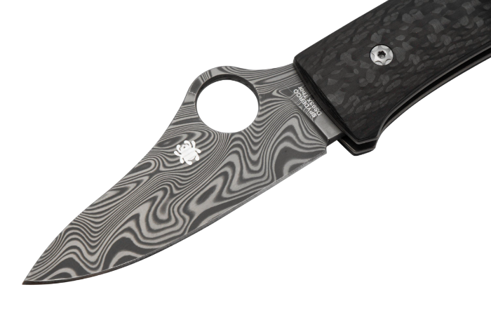 Spyderco SpyOpera з Damascus лезом і вуглецевою ручкою
