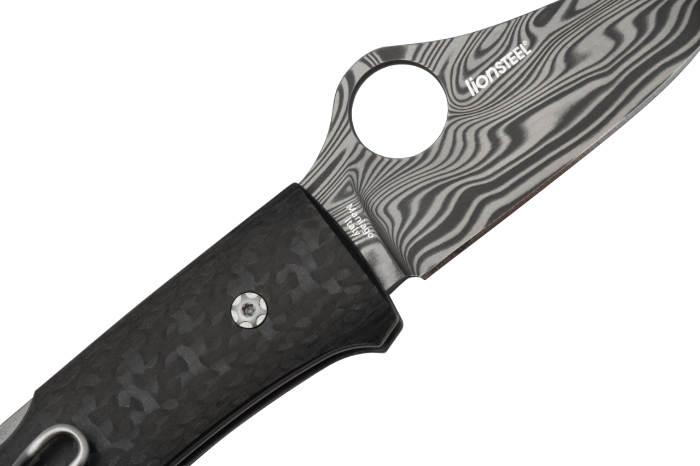 Spyderco SpyOpera з Damascus лезом і вуглецевою ручкою