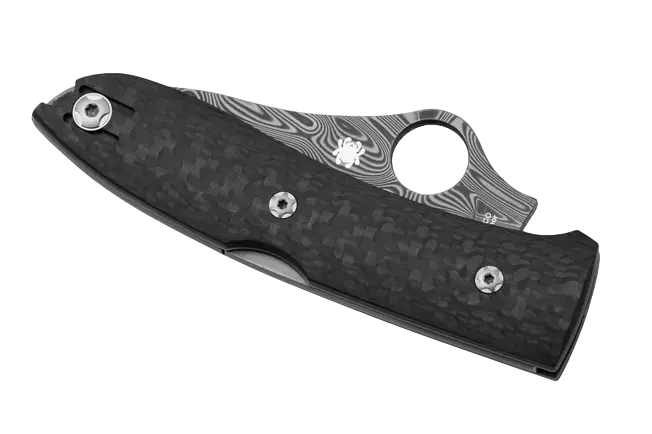 Spyderco SpyOpera з Damascus лезом і вуглецевою ручкою