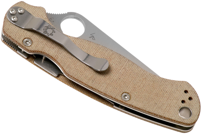 Складний ніж Spyderco з ручкою з тканини Micarta
