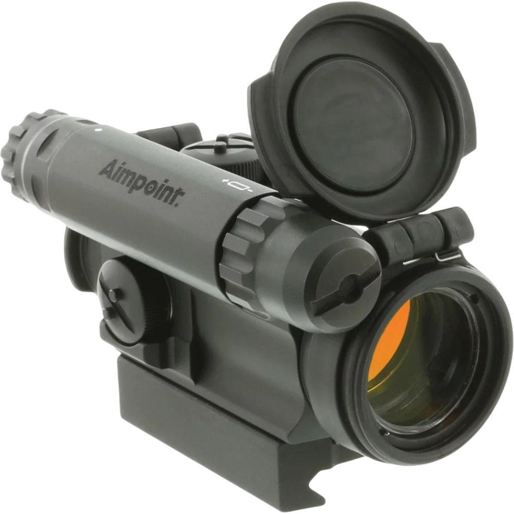 Приціл Aimpoint CompM5 з відкритою передньою кришкою