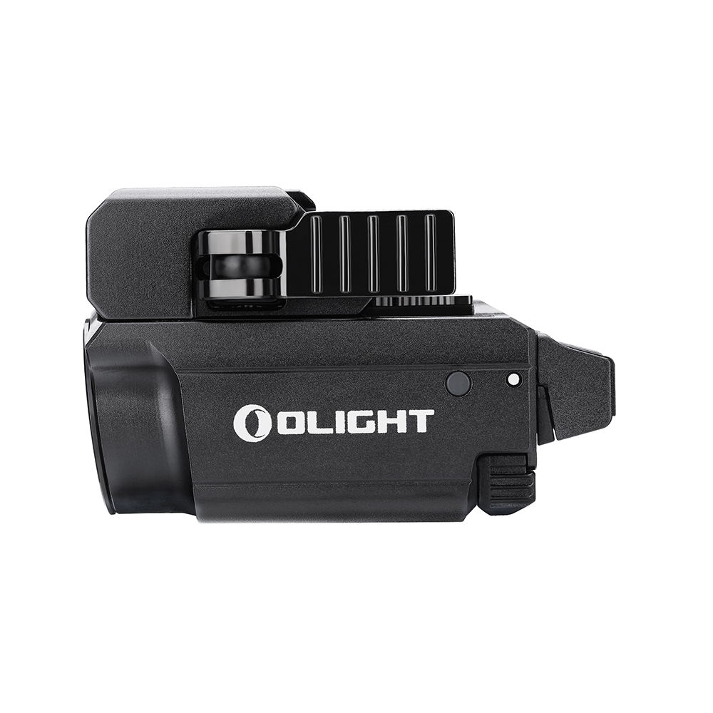 Ліхтар Olight Baldr Mini на зброї зі зеленою лазерною указкою