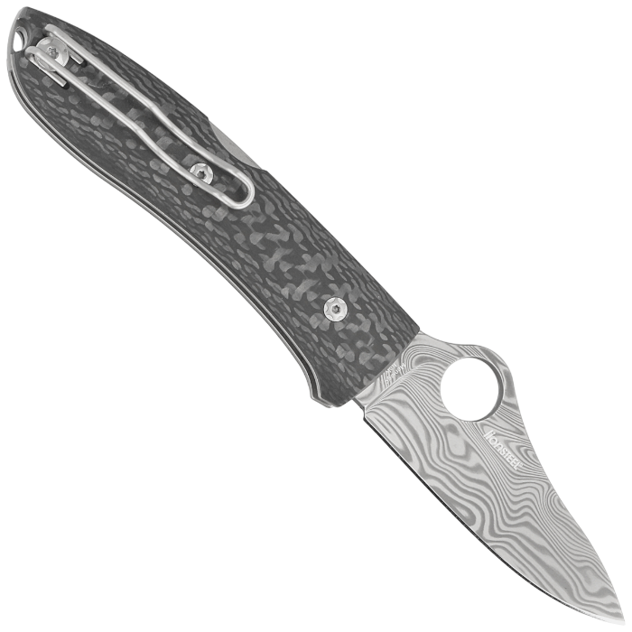 Spyderco SpyOpera з лезом Thor Damascus та ручкою з вуглецевого волокна
