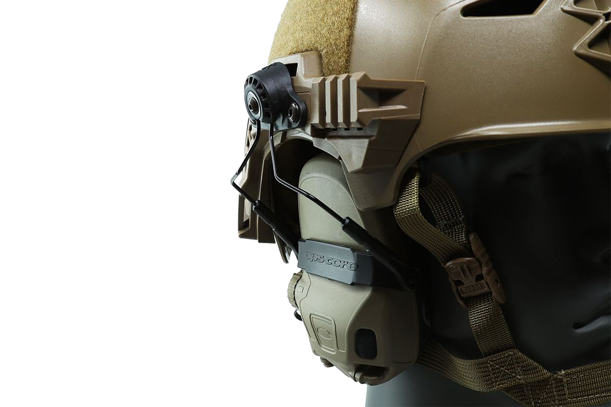 Вид збоку на MARK 2.0 з шоломною системою EXFIL