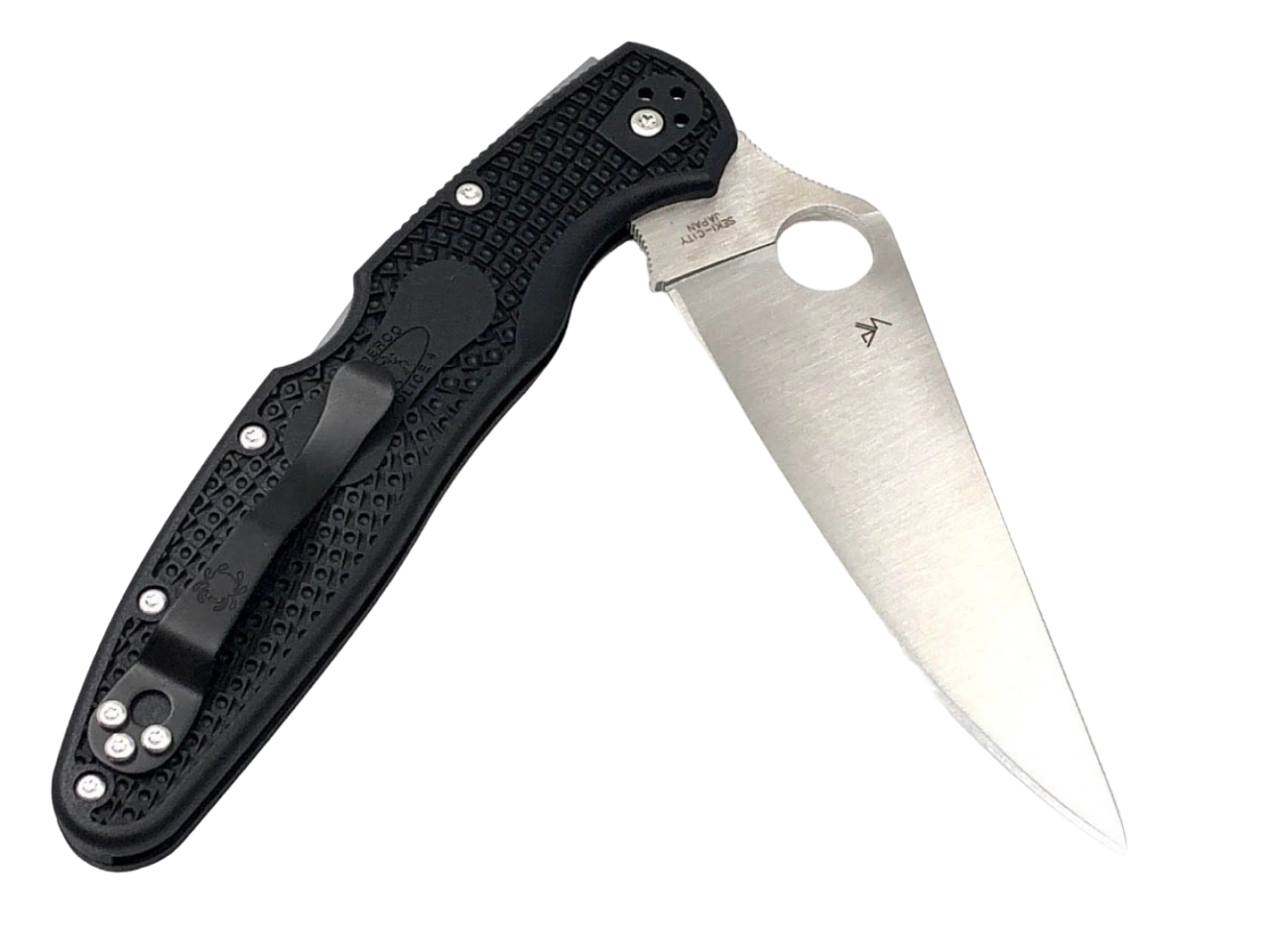 Полегшений ніж Spyderco Police 4 з чорної FRN рукояткою