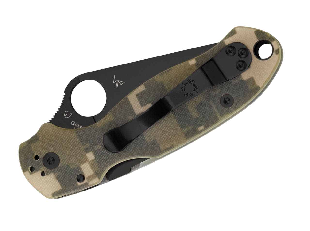 Spyderco Para 3 у складеному вигляді з плоским шліфуванням