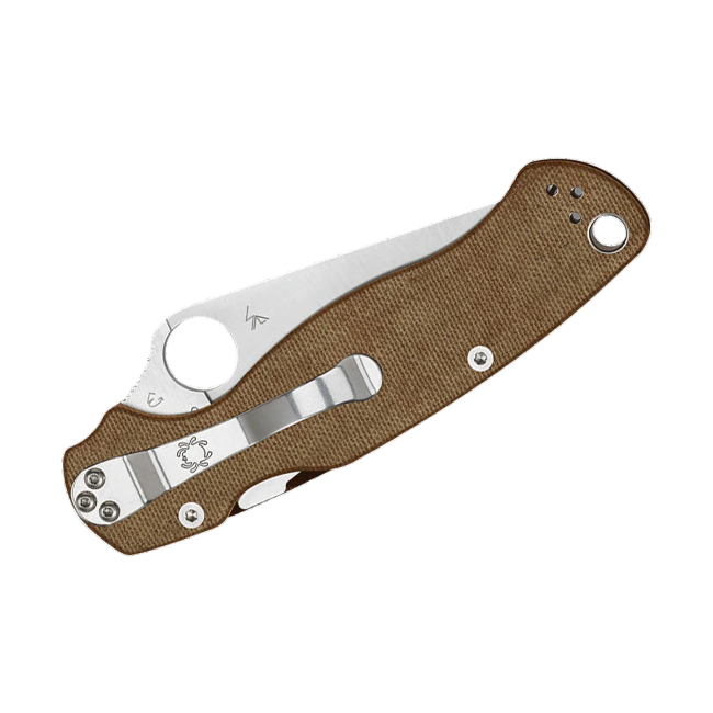 Складний ніж Spyderco з ручкою з тканини Micarta