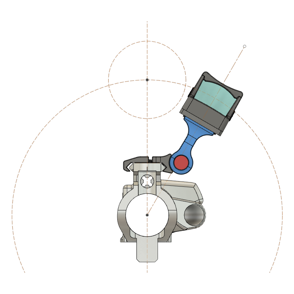 Схема кріплення Valhalla Tactical Rukh Gen.2 з кутом зміщення