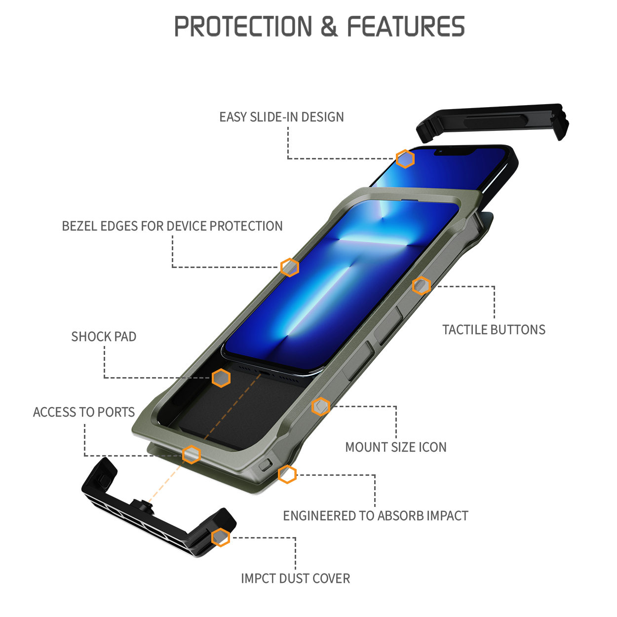 Чохол Juggernaut IMPCT iPhone 13 Pro Max із захистом від пилу