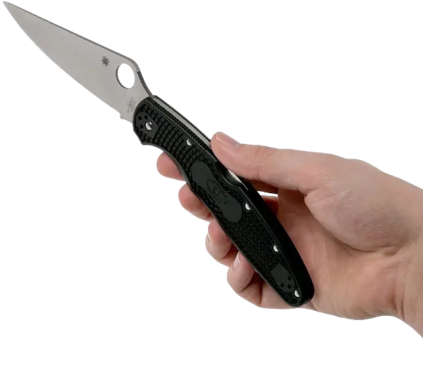 Клинок 4.39" з повним плоским шліфом на ножі Spyderco Police 4