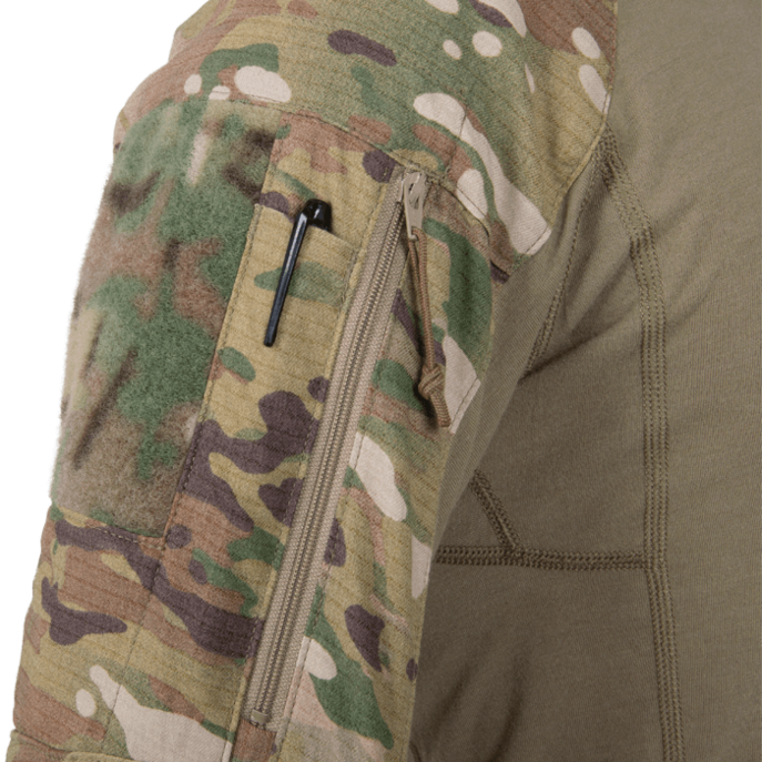 Вид збоку на сорочку Crye Precision G4 FR з блискавками на кишенях
