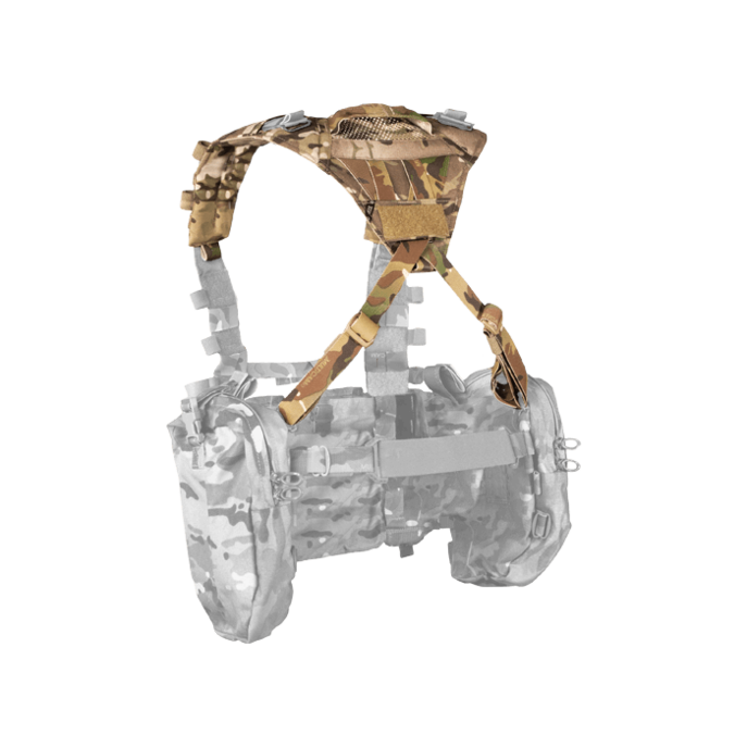 AVS Padded Yoke в кольорі Multicam, встановлений на AVS Chest Rig