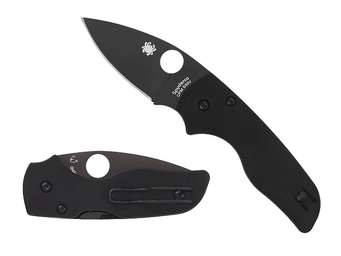Ніж Spyderco Lil' Native з чорним G-10 руків'ям і чорним DLC покриттям