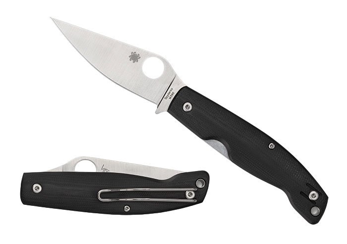 Spyderco Pattadese з чорним G-10 руків'ям та лезом M390