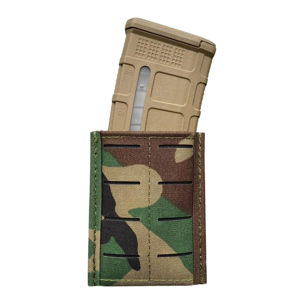 Підсумок Esstac 12 Gauge 5.56 Midlength KYWI у M81 Woodland ззаду