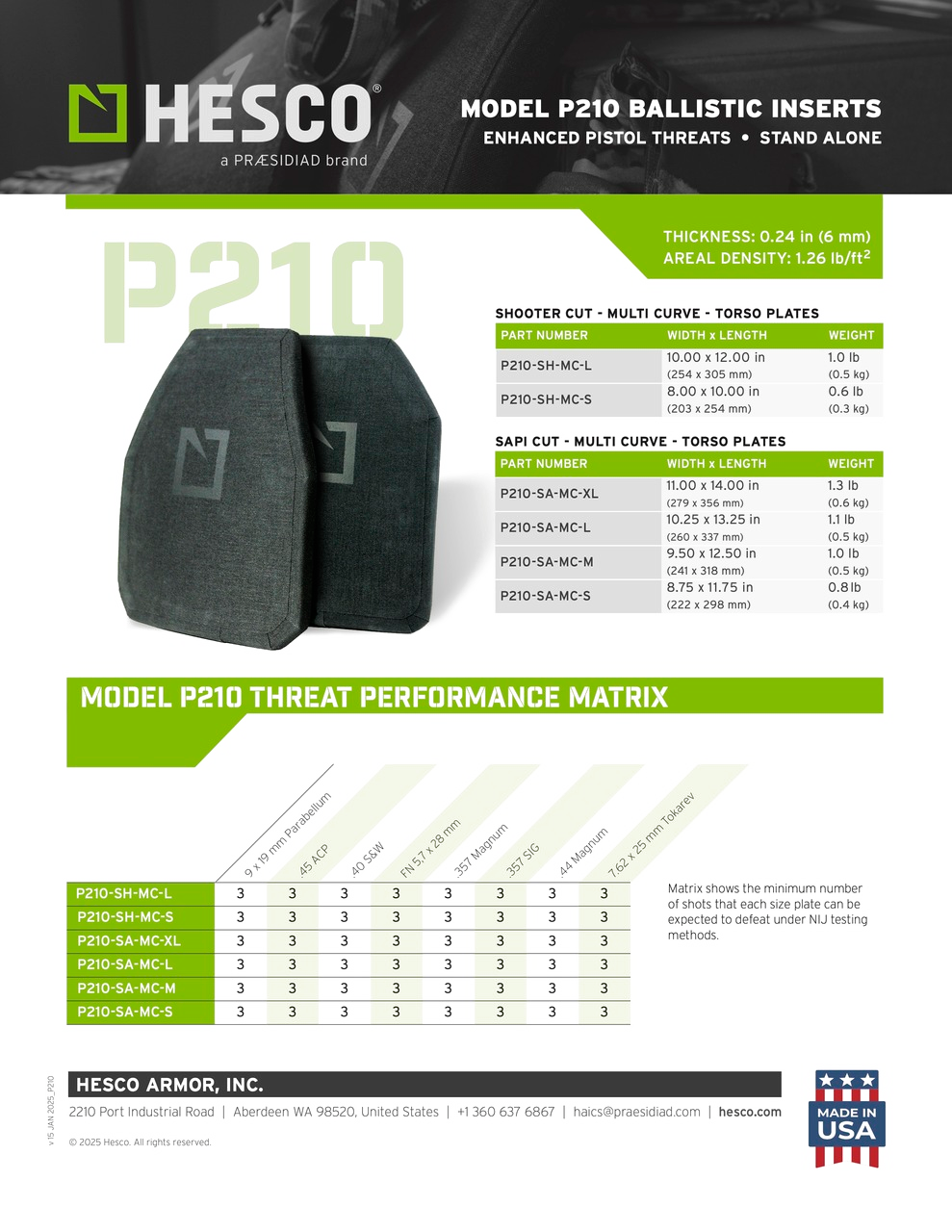 Плити HESCO P210