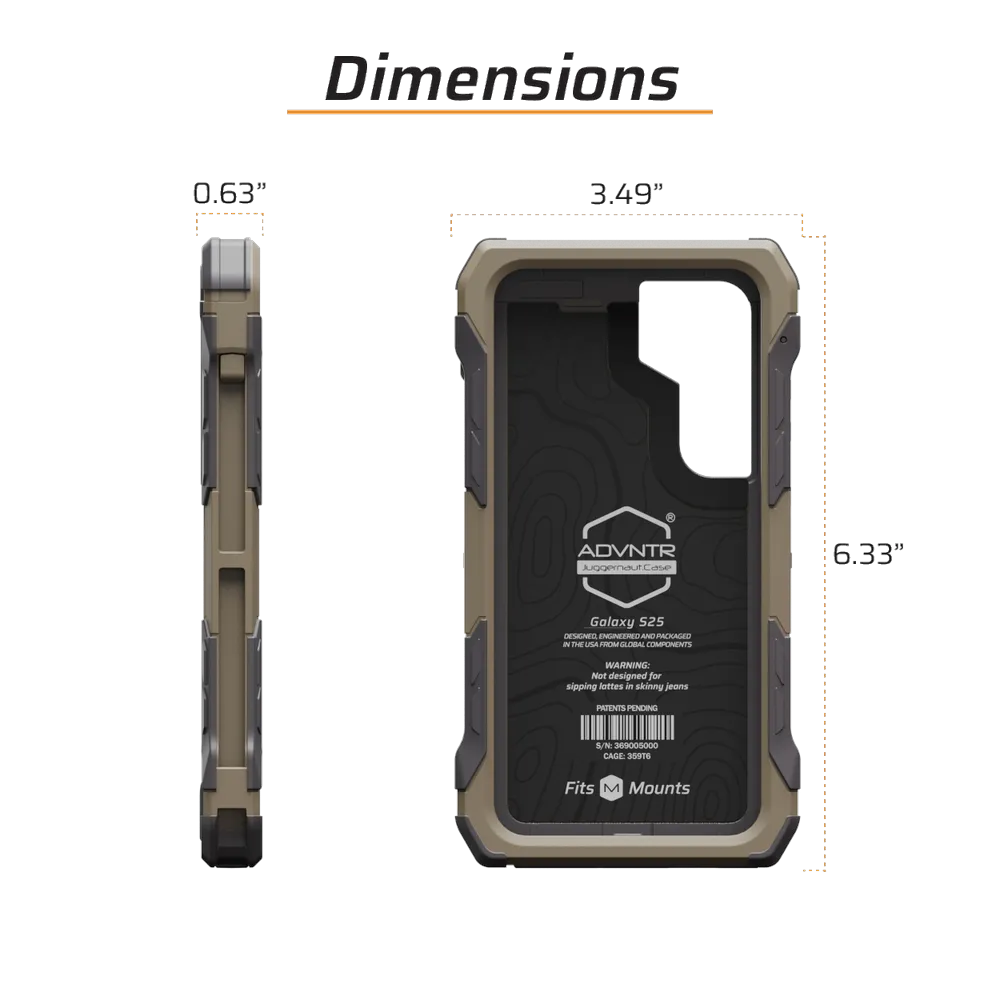 Juggernaut Case ADVNTR для Samsung Galaxy S25 size