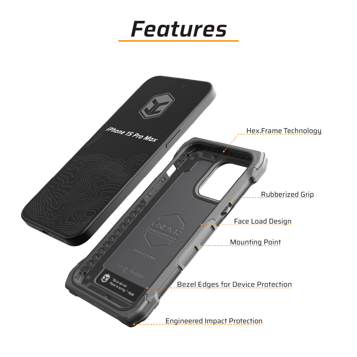 Чохол iPhone 15 Pro Max ENDVR із посиленим захистом збоку