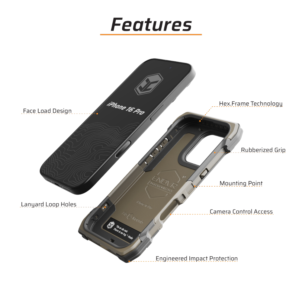 Вид збоку на 16 Pro ENDVR Case