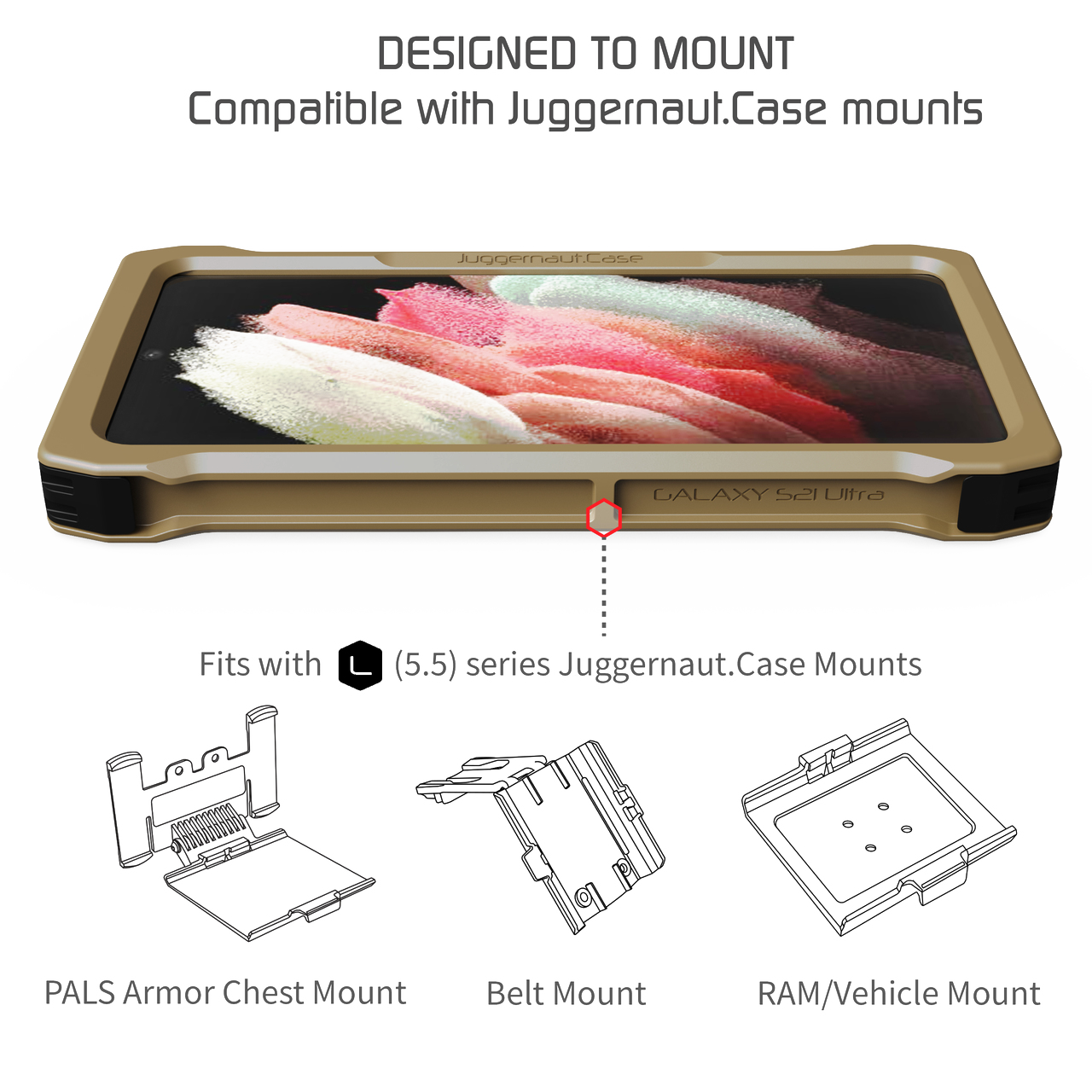 Чохол IMPCT для Galaxy S21 Ultra з тактичними кріпленнями