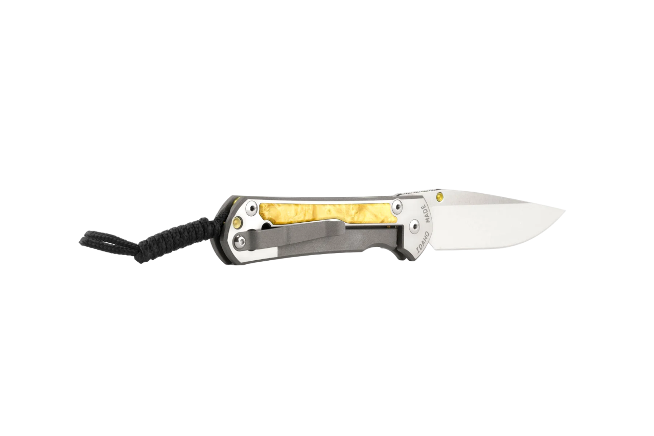 Ніж Chris Reeve Large Sebenza 31 LH із дерев'яними вставками Box Elder та полірованою титановою рукояткою
