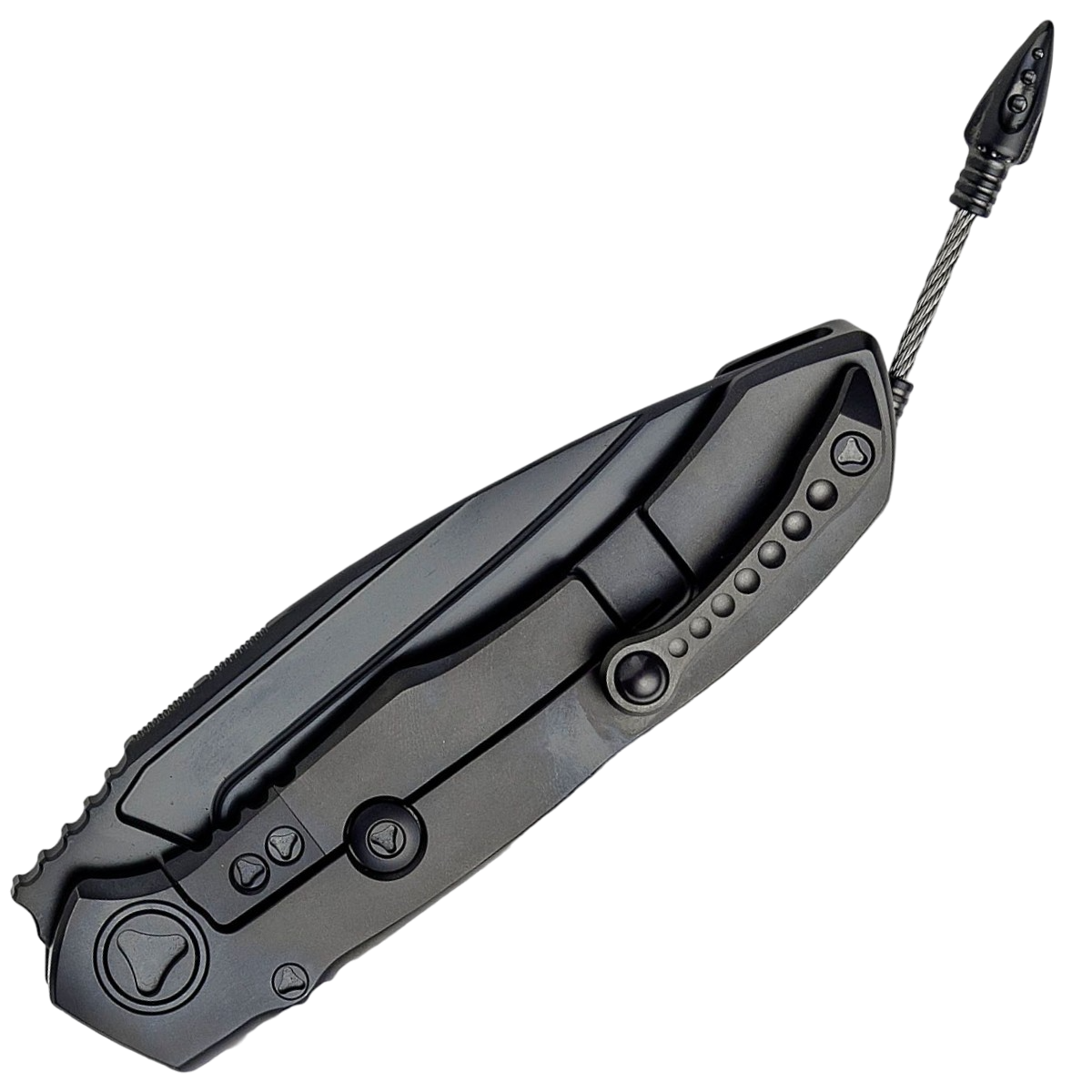 Ніж Microtech Anax S/E (190C-2 DLCTCFITI) з титановою рукояткою та карбоновими вставками.