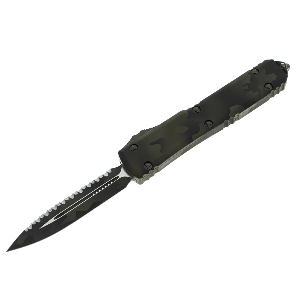 Microtech Ultratech D/E Signature Series Full Serrated 122-3 OCS відкритий