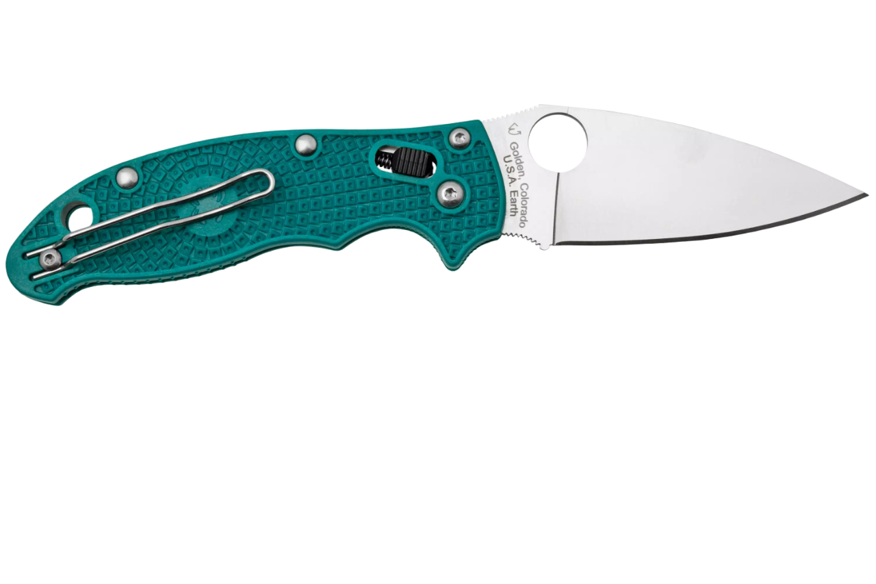 Легкий ніж Spyderco Manix 2 CPM SPY27 з синім руків'ям