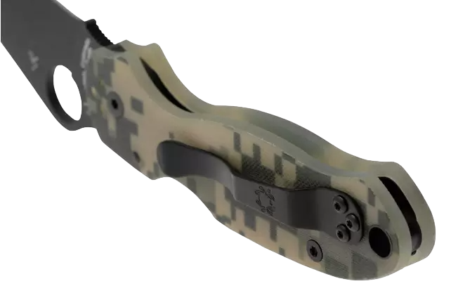 Spyderco Para 3 у розкладеному вигляді з плоским шліфуванням