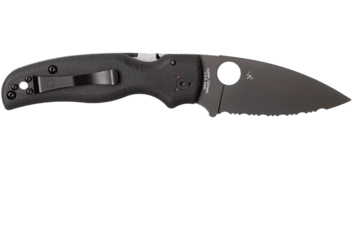 Ніж Spyderco Shaman G-10 Black з чорним лезом