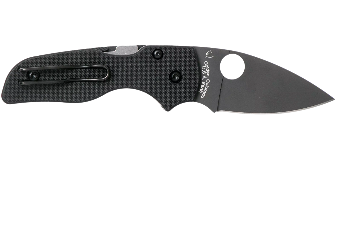 Ніж Spyderco Lil' Native з чорним G-10 руків'ям і чорним DLC покриттям