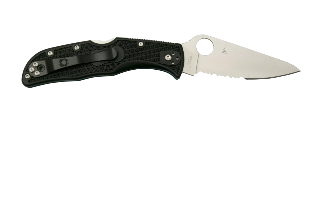 Spyderco Endela Thin Blue Line з лезом VG-10 і серрейтором