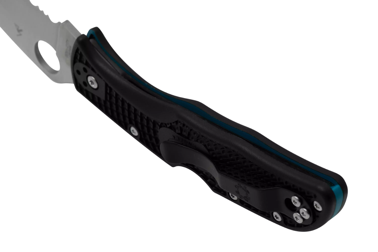 Чорне FRN руків’я з синім акцентом на ножі Endela Thin Blue Line