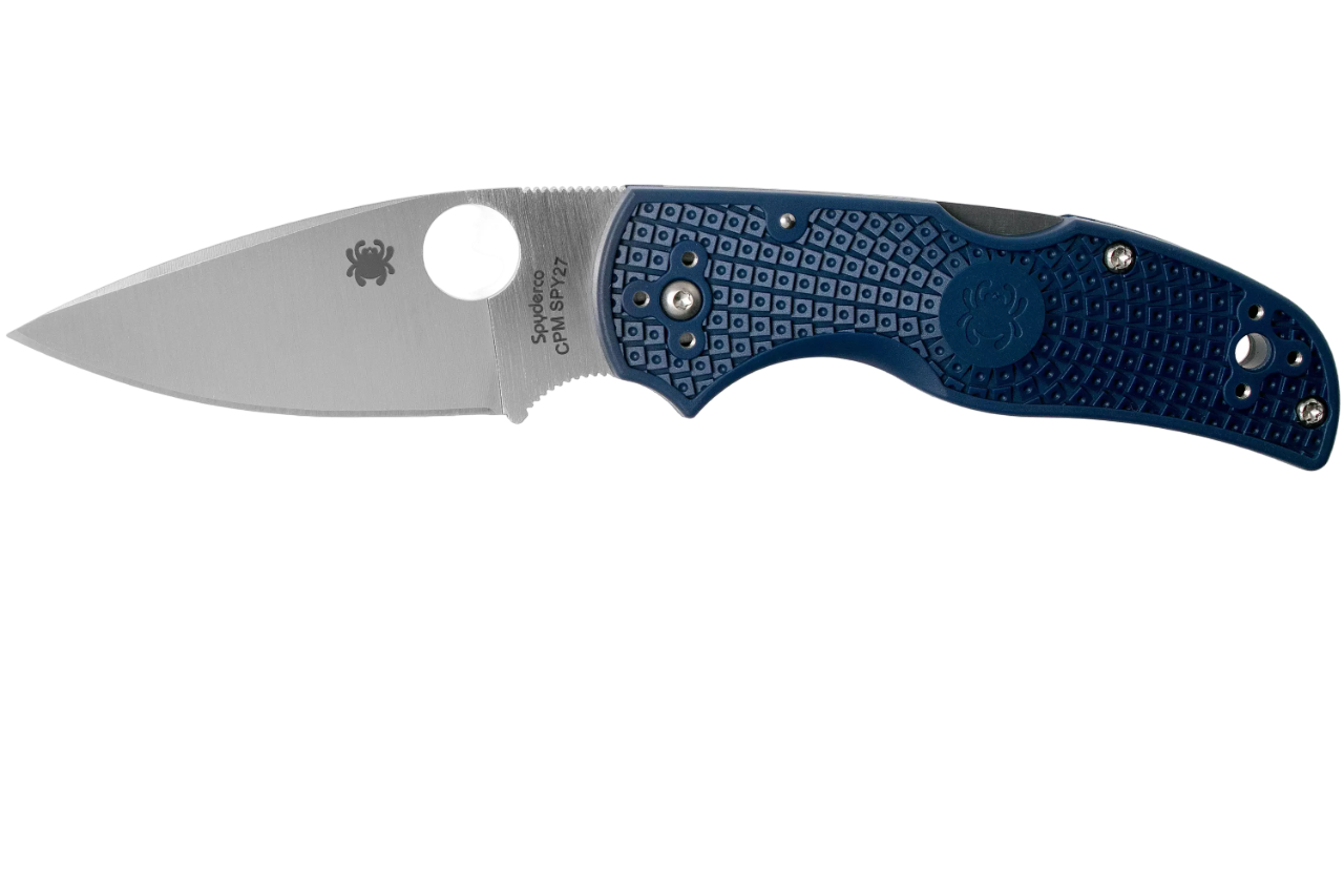 Ніж Spyderco Native 5 з лезом CPM-SPY27 та синім FRN руків'ям