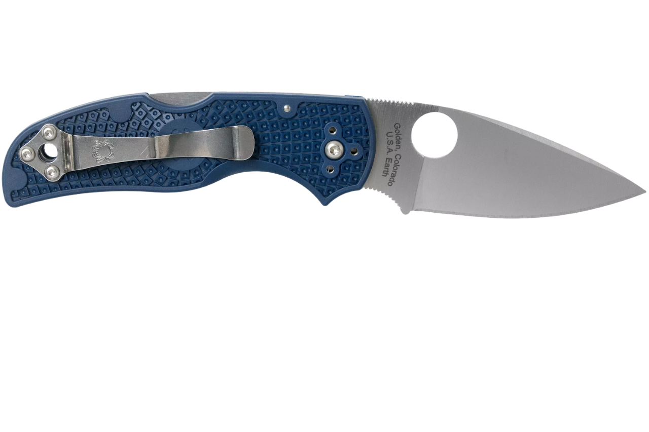 Ніж Spyderco Native 5 з лезом CPM-SPY27 та синім FRN руків'ям