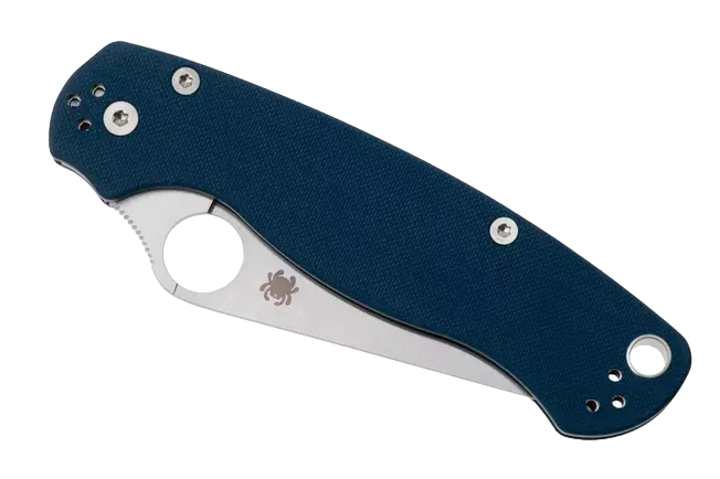 Компактний ніж Spyderco з PlainEdge лезом та синьою ручкою