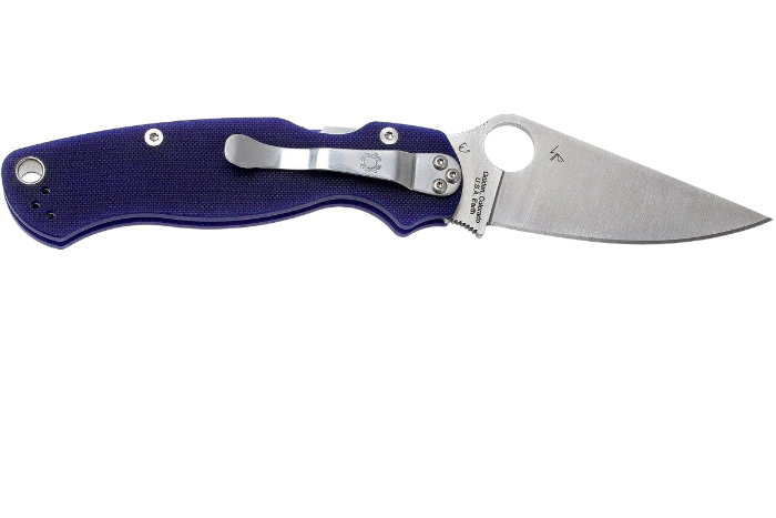 Spyderco Para Military 2 з лезом CPM S110V та темно-синім руків'ям G-10