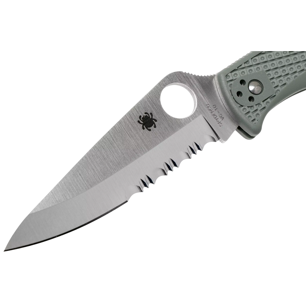 Spyderco Endura 4 FRN Foliage Green лезо