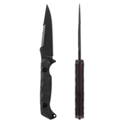 Руків’я ножа Darter Shadow Black з червоними підкладками