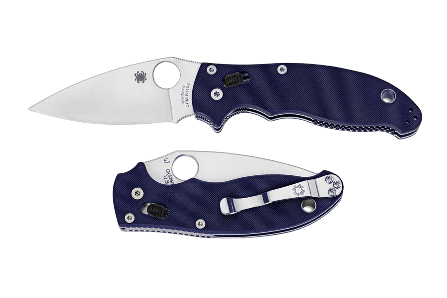 Spyderco Manix 2 з лезом S110V та темно-синім G-10 руків'ям